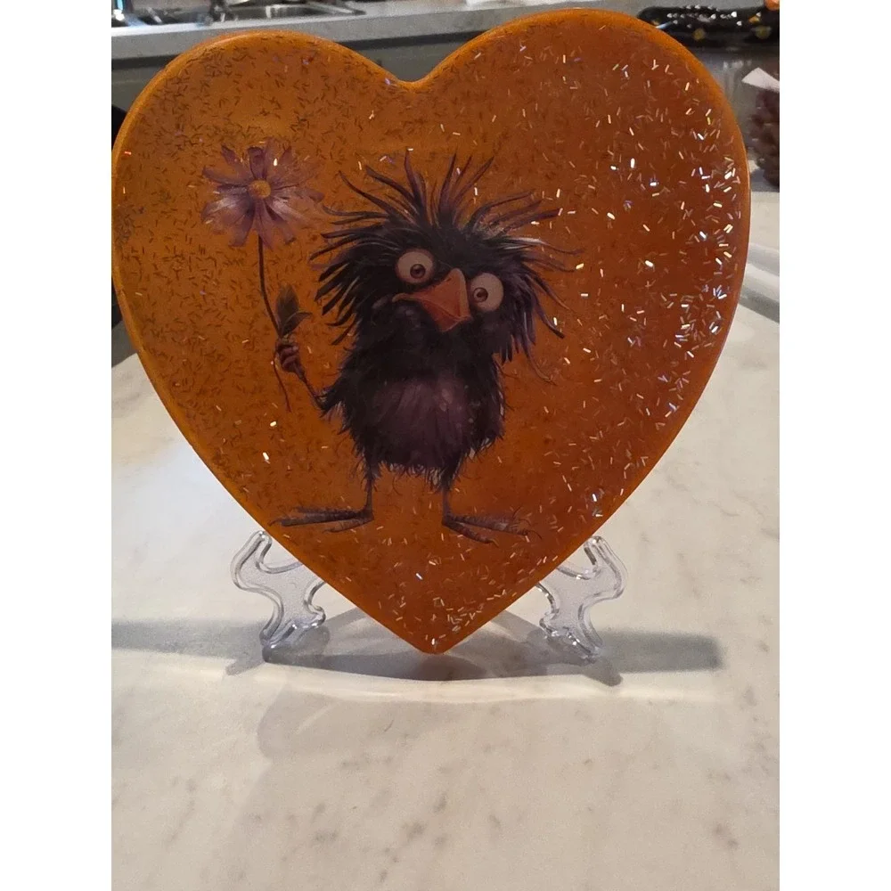 Handmade Resin Heart Shaped‎ Display Piece. Price Is For One Only